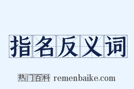 指名反义词是什么意思的图片